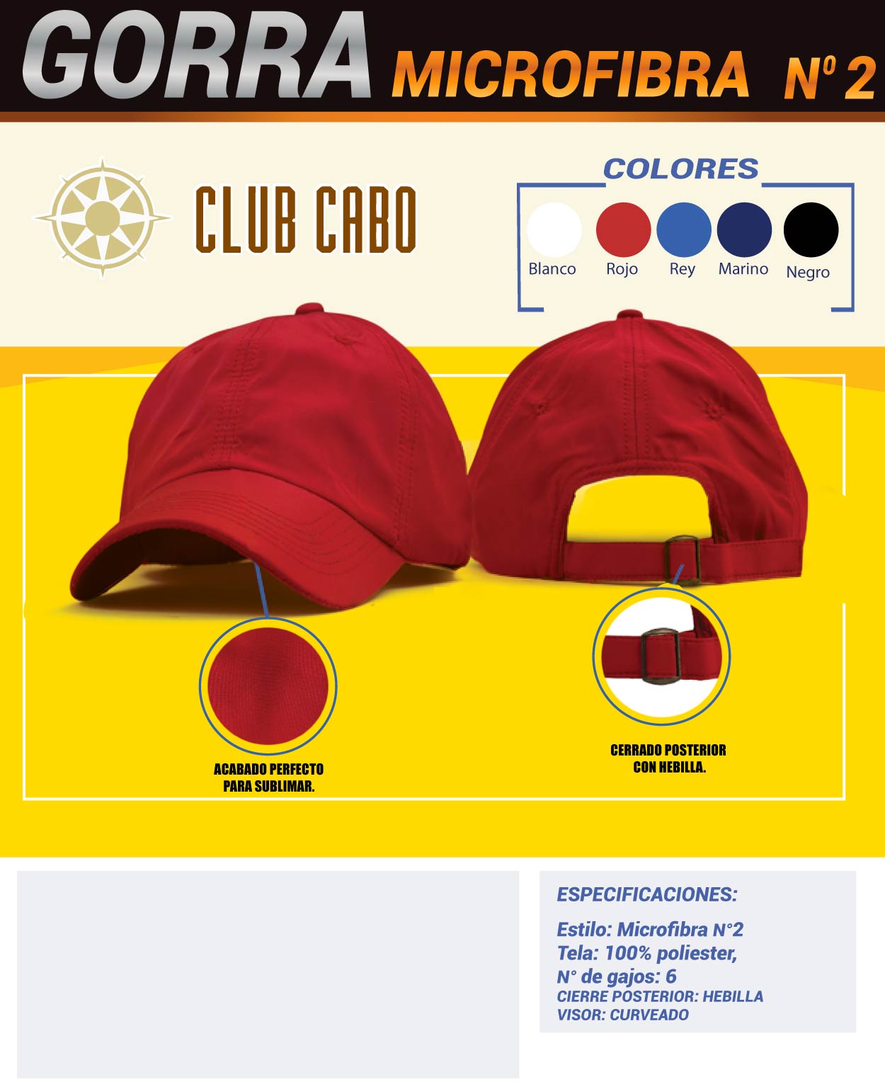 Comprar Gorra Microfibra No. 2